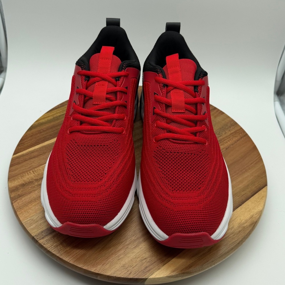 Jerko QX01M Men's 11 ‎ Red Black Mesh Running Shoes Air Cushion Sneakers - Picture 2 of 9